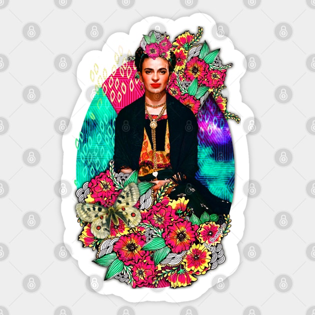 Galaxy Frida Sticker by jurumple